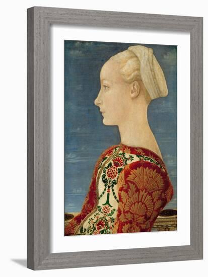 Profile Portrait of a Young Lady, 1465-Antonio Pollaiuolo-Framed Giclee Print