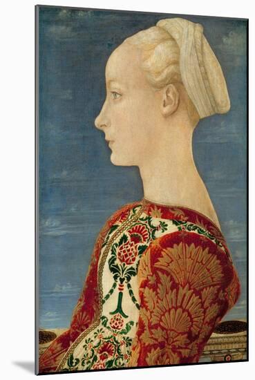 Profile Portrait of a Young Lady, 1465-Antonio Pollaiuolo-Mounted Giclee Print