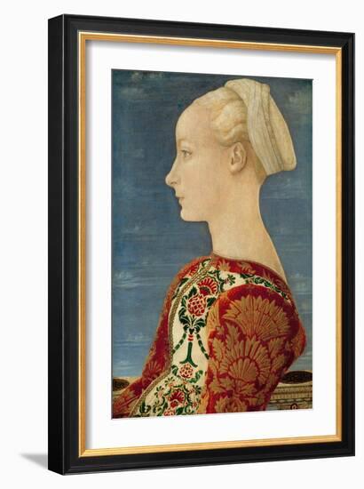 Profile Portrait of a Young Lady, 1465-Antonio Pollaiuolo-Framed Giclee Print