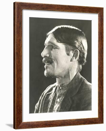 Profile Portrait of Man with Goatee-null-Framed Photo