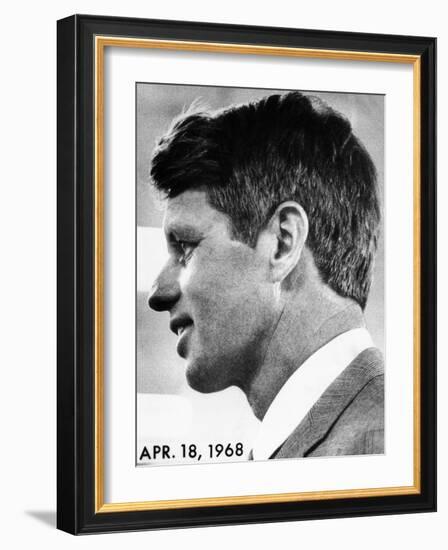 Profile Portrait of Robert Kennedy, April 29, 1968-null-Framed Photo