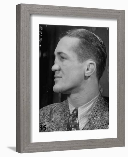 Profile Portrait of Welter Weight Champion Ferdinand Zivic Proudly Displaying His Crooked Nose-Alfred Eisenstaedt-Framed Photographic Print