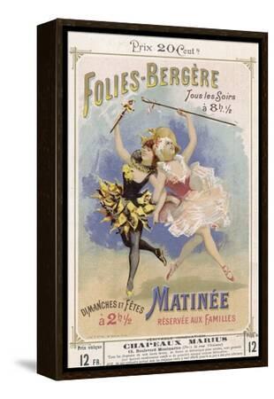 Programmes a Programme Cover for the Famous Folies Bergere Cabaret in  Paris' Photographic Print | Art.com