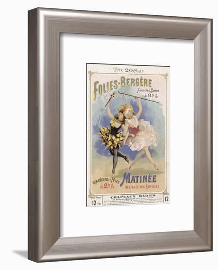 Programmes a Programme Cover for the Famous Folies Bergere Cabaret in Paris-null-Framed Photographic Print