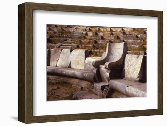 Prohedriai in the Greek Theatre of Priene, Turkey, 20th century-Unknown-Framed Photographic Print