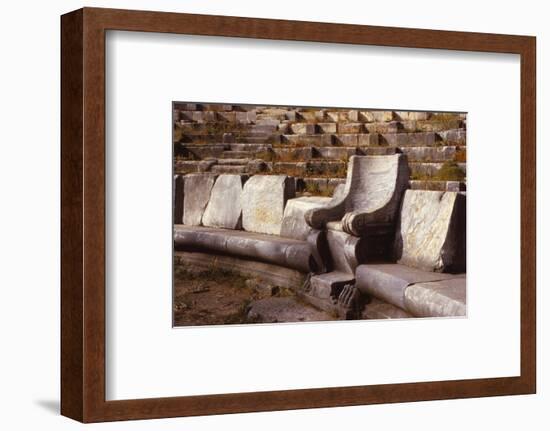 Prohedriai in the Greek Theatre of Priene, Turkey, 20th century-Unknown-Framed Photographic Print