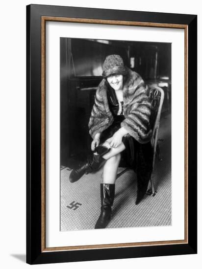 Prohibition, Flapper Flask Fashion-Science Source-Framed Premium Giclee Print