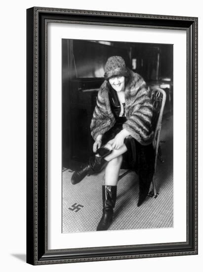 Prohibition, Flapper Flask Fashion-Science Source-Framed Premium Giclee Print