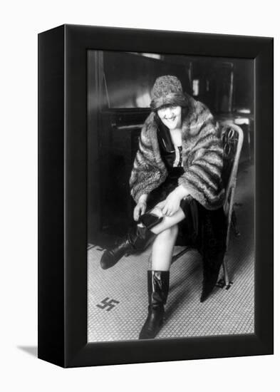 Prohibition, Flapper Flask Fashion-Science Source-Framed Premier Image Canvas