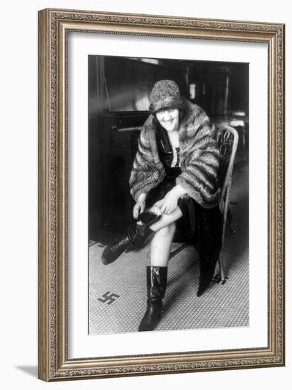 Prohibition, Flapper Flask Fashion-Science Source-Framed Giclee Print