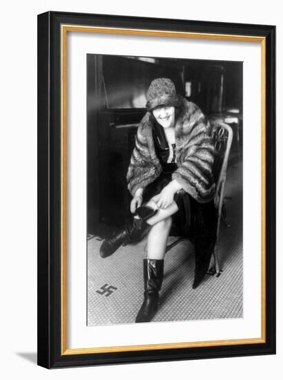 Prohibition, Flapper Flask Fashion-Science Source-Framed Giclee Print