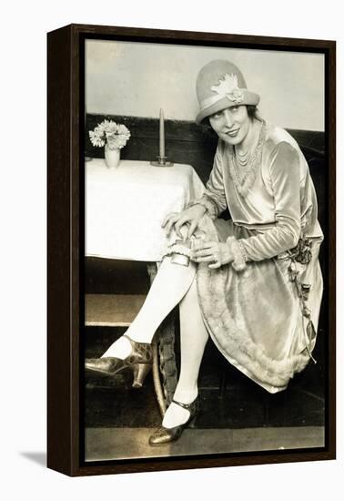 Prohibition, Flapper Flask Fashion-Science Source-Framed Premier Image Canvas