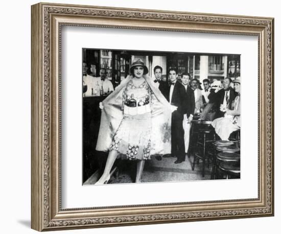 Prohibition, Flapper Flask Fashion-Science Source-Framed Premium Giclee Print