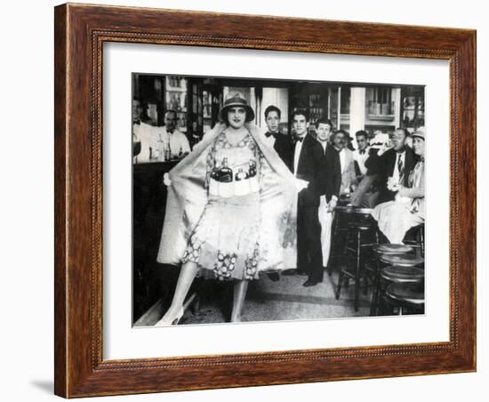 Prohibition, Flapper Flask Fashion-Science Source-Framed Giclee Print