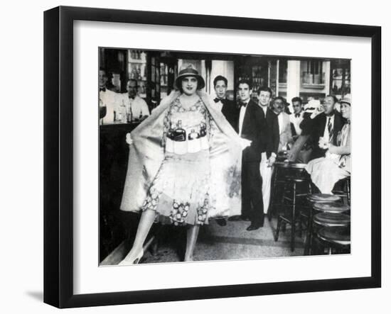 Prohibition, Flapper Flask Fashion-Science Source-Framed Giclee Print