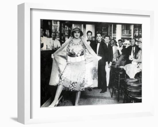 Prohibition, Flapper Flask Fashion-Science Source-Framed Giclee Print