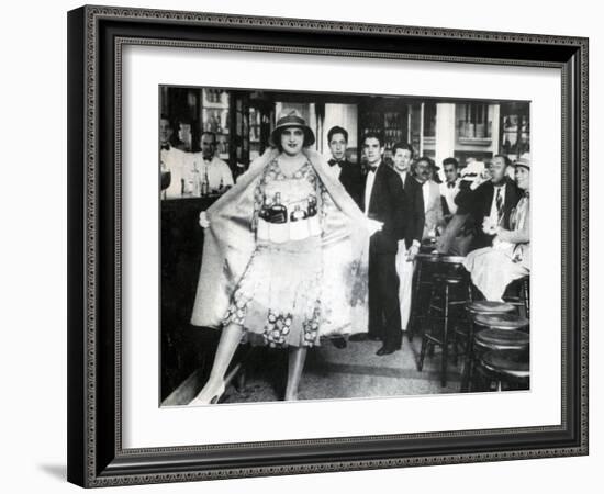 Prohibition, Flapper Flask Fashion-Science Source-Framed Giclee Print