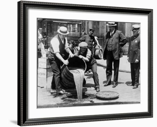 Prohibition Raid, New York City-null-Framed Photo