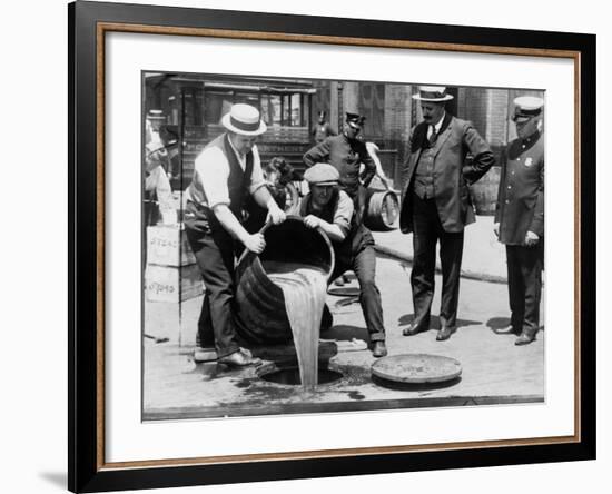 Prohibition Raid, New York City-null-Framed Photo