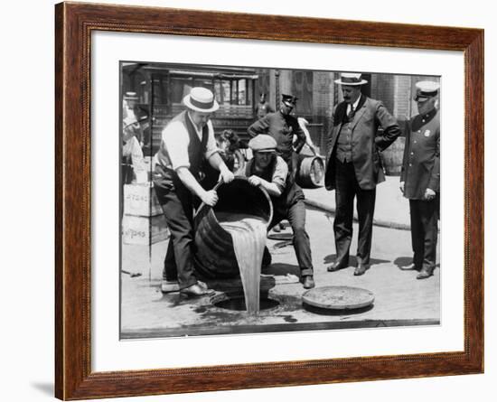 Prohibition Raid, New York City-null-Framed Photo