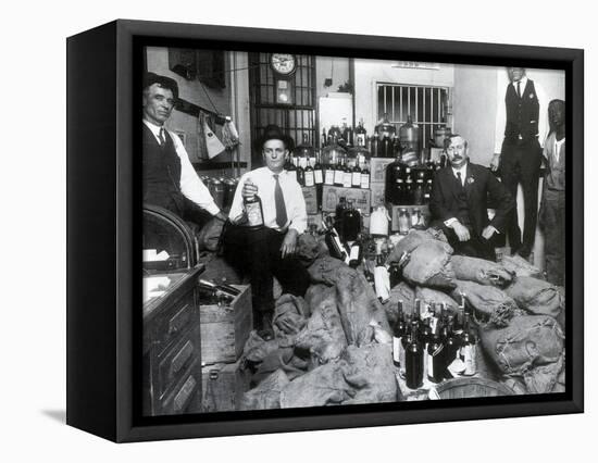 Prohibition, Texas Bootlegger Booty, 1920s-Science Source-Framed Premier Image Canvas