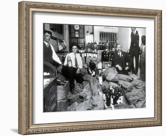 Prohibition, Texas Bootlegger Booty, 1920s-Science Source-Framed Giclee Print