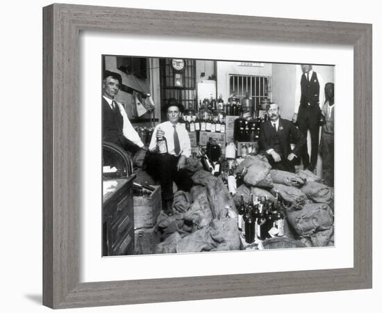 Prohibition, Texas Bootlegger Booty, 1920s-Science Source-Framed Giclee Print