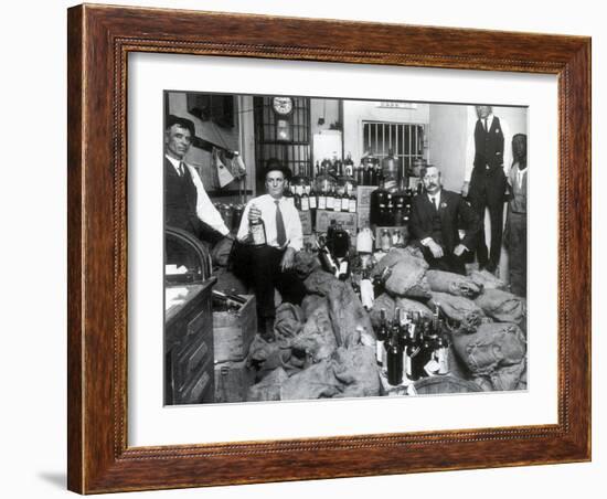 Prohibition, Texas Bootlegger Booty, 1920s-Science Source-Framed Giclee Print