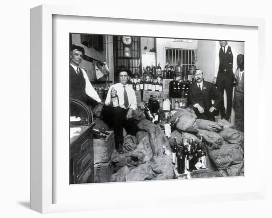 Prohibition, Texas Bootlegger Booty, 1920s-Science Source-Framed Giclee Print