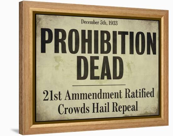 Prohibition-null-Framed Premier Image Canvas