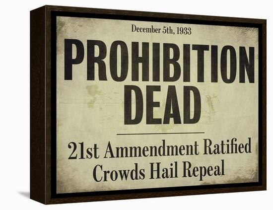 Prohibition-null-Framed Premier Image Canvas