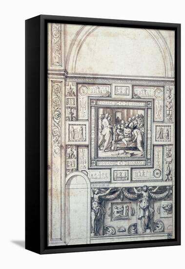Project for a Wall Decoration of a Vault, 16th Century-Perino Del Vaga-Framed Premier Image Canvas