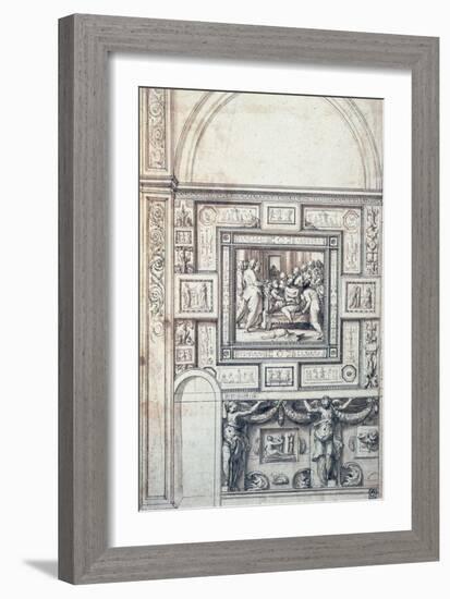 Project for a Wall Decoration of a Vault, 16th Century-Perino Del Vaga-Framed Giclee Print