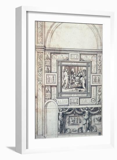 Project for a Wall Decoration of a Vault, 16th Century-Perino Del Vaga-Framed Giclee Print