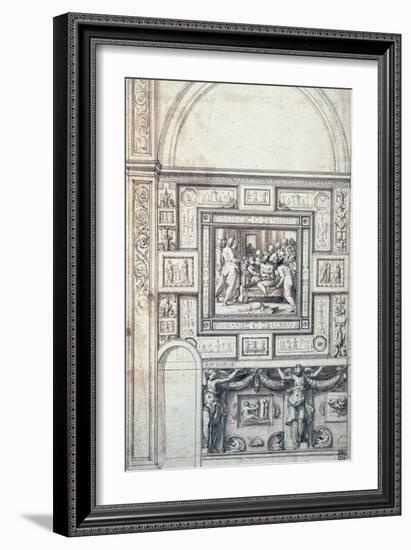 Project for a Wall Decoration of a Vault, 16th Century-Perino Del Vaga-Framed Giclee Print