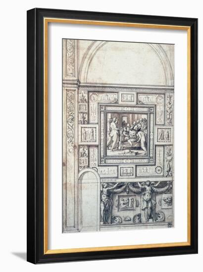 Project for a Wall Decoration of a Vault, 16th Century-Perino Del Vaga-Framed Giclee Print