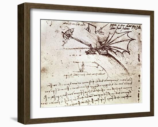 Project for Flapping-Wing Machine-Leonardo da Vinci-Framed Giclee Print