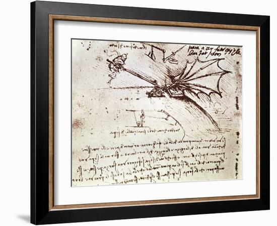 Project for Flapping-Wing Machine-Leonardo da Vinci-Framed Giclee Print