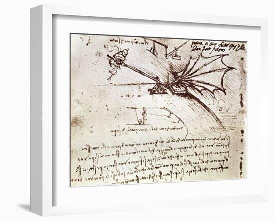 Project for Flapping-Wing Machine-Leonardo da Vinci-Framed Giclee Print