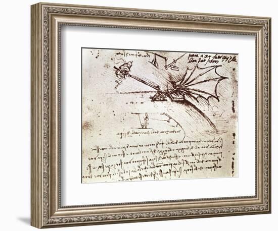 Project for Flapping-Wing Machine-Leonardo da Vinci-Framed Giclee Print