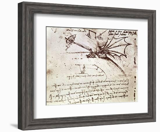 Project for Flapping-Wing Machine-Leonardo da Vinci-Framed Giclee Print