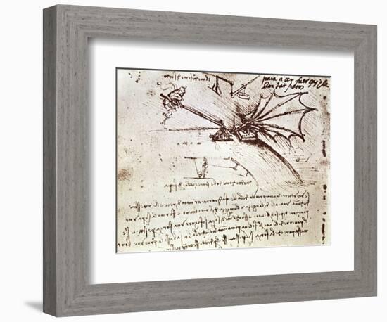 Project for Flapping-Wing Machine-Leonardo da Vinci-Framed Giclee Print