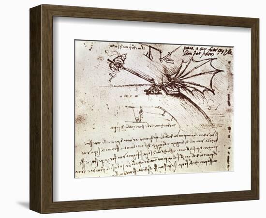 Project for Flapping-Wing Machine-Leonardo da Vinci-Framed Giclee Print