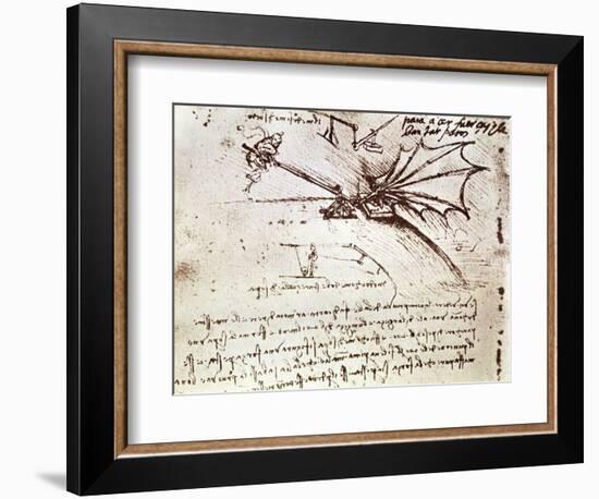 Project for Flapping-Wing Machine-Leonardo da Vinci-Framed Giclee Print