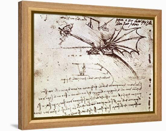 Project for Flapping-Wing Machine-Leonardo da Vinci-Framed Premier Image Canvas