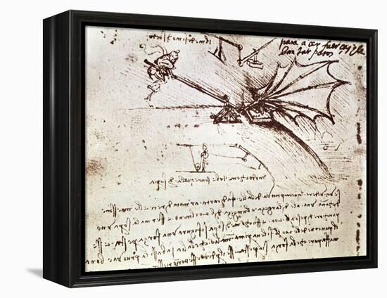 Project for Flapping-Wing Machine-Leonardo da Vinci-Framed Premier Image Canvas