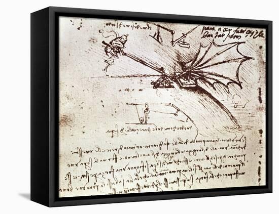 Project for Flapping-Wing Machine-Leonardo da Vinci-Framed Premier Image Canvas