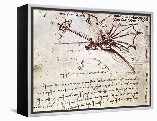 Project for Flapping-Wing Machine-Leonardo da Vinci-Framed Premier Image Canvas