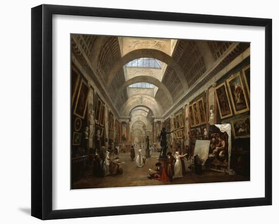 Project For the Disposition of the Grand Gallery, c.1796-Hubert Robert-Framed Giclee Print