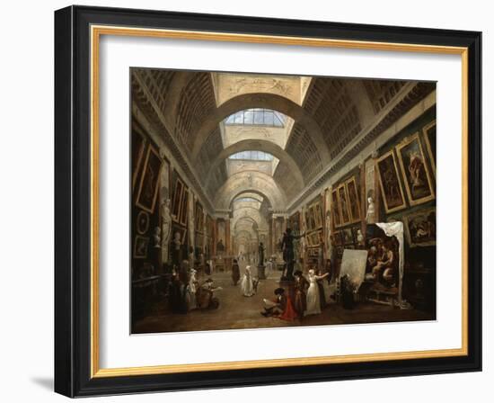 Project For the Disposition of the Grand Gallery, c.1796-Hubert Robert-Framed Giclee Print